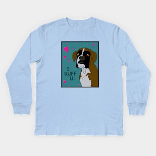 I RUFF U! Kids Long Sleeve T-Shirt